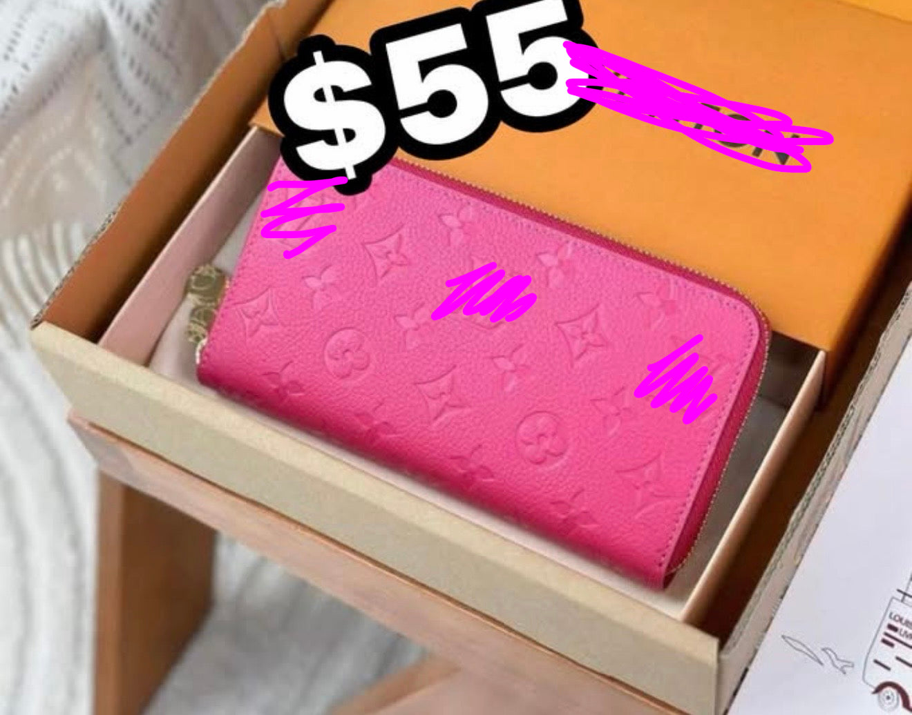 Hot pink boujee Wallet