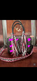 Fringe cheetah pink