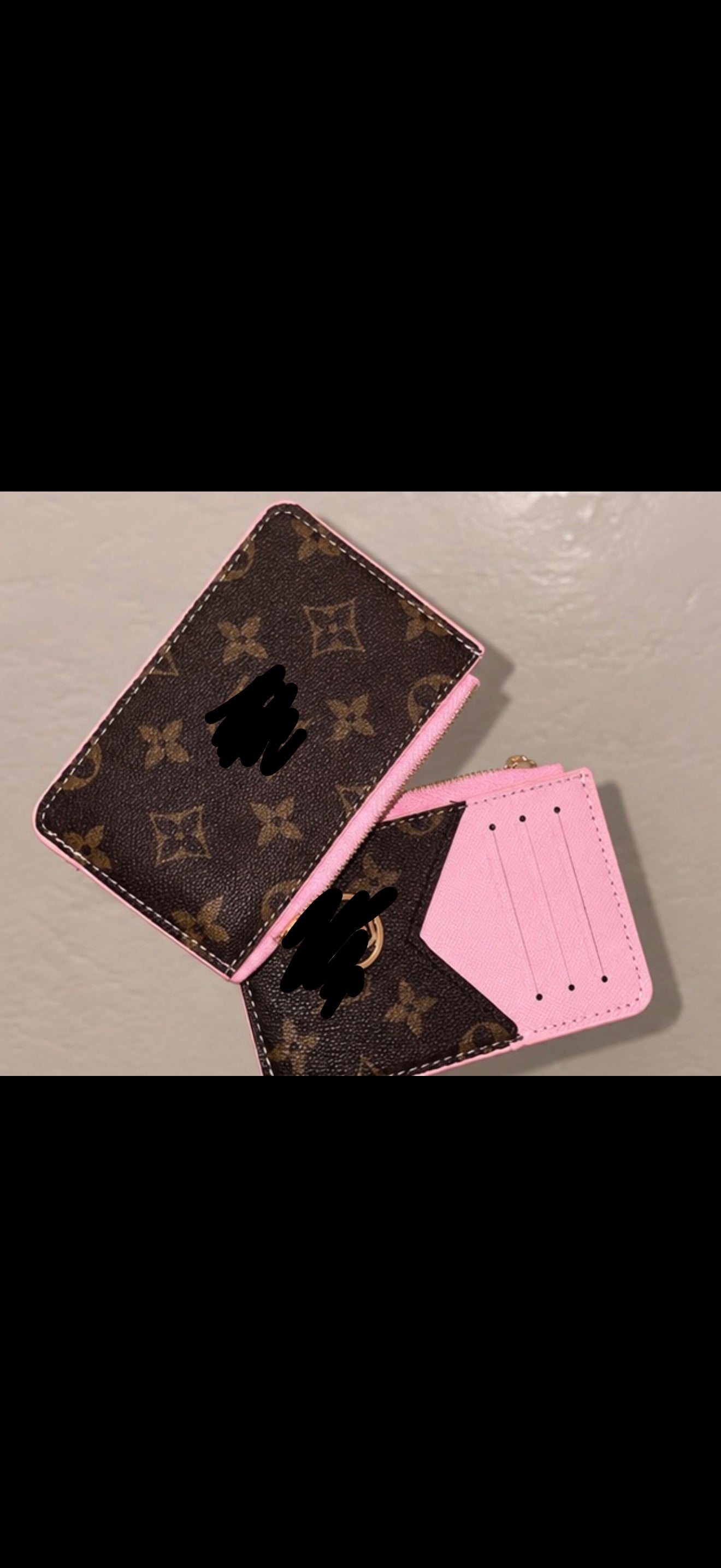 Mono & pink wallet