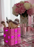 Hot pink Makeup brush holder