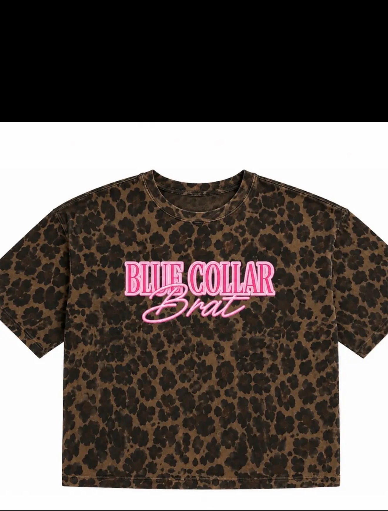 Blue collar brat Leopard Tee ! 🤎🎱