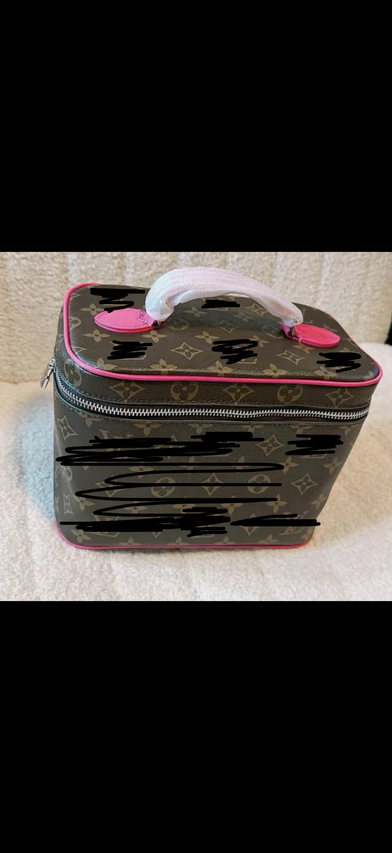 Pink makeup box