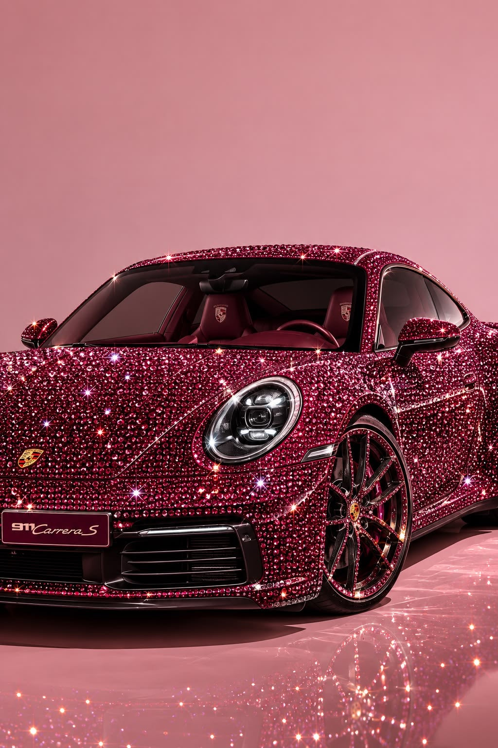 Boujee Car decal 12x12 hot pink